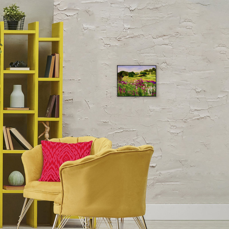 Giclée encadrée, décorée par Lee Ann Zirbes, H 11 po x l 14 po, Giclée encadrée noir minuit