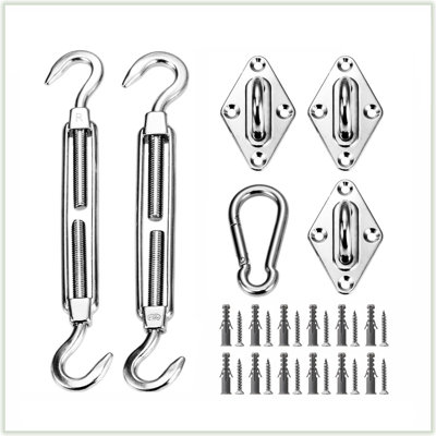 ColourTree Sun Shade Sail Triangle Hardware Kit (Hardware Kits Only)