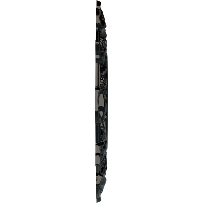 Endurathane Preston Ceiling Medallion, 17 1/2"OD x 4"ID x 1"P (Fits Canopies up to 4"), Hand-Painted Black Pearl Finish