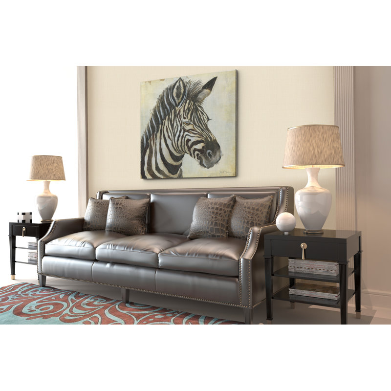 « patterned zèbre », peinture, H 24 po x l 24 po x P 1,5 po, Toile tendue