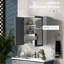 Armoire de salle de bain murale blanche avec miroir, 27 po x 30 po. 2 tablettes réglables et portes doubles. Miroirs avant pour une beauté rapide. Solution de rangement peu encombrante. . H 27,25 po x l 27,25 po x P 6,75 po