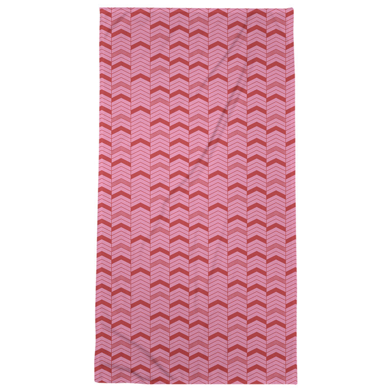 Bath Towel, Pink/Red, Poly/Cotton