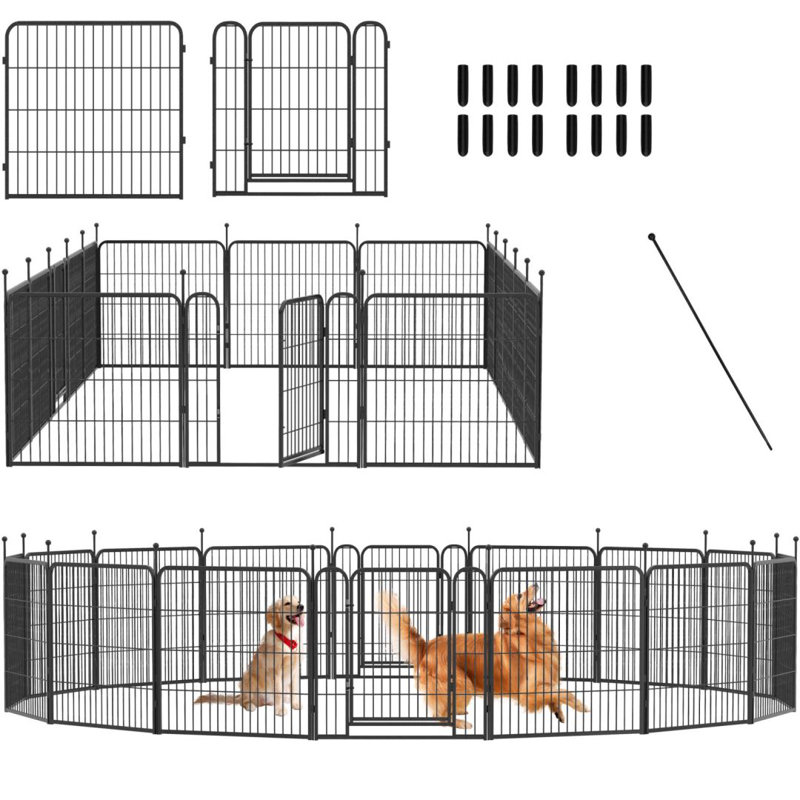 Iron Exercise Pen, 32" H x 515" W x 0.50" D