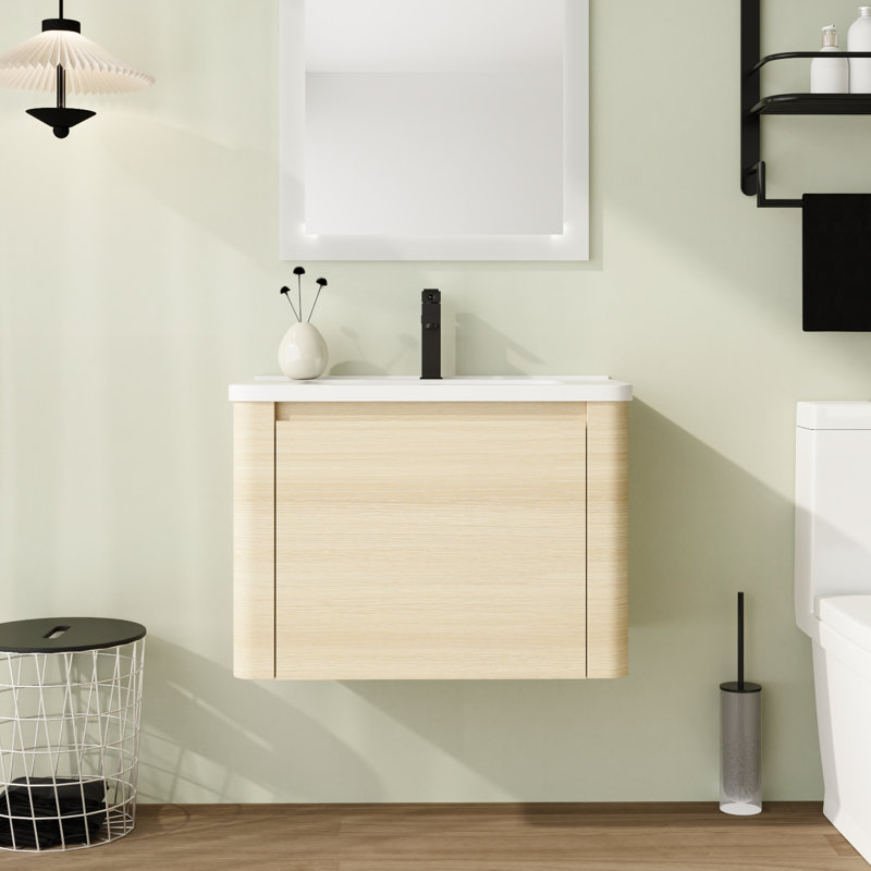 Meuble-lavabo simple 28 po avec comptoir en céramique et portes à fermeture en douceur 28 po, 28"