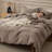 Bedsure 100% Washed Cotton Duvet Cover Queen Set - Minimalist Cotton Beding Set For All Season（set of 3）-106246591-125402784