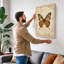 Painted Lady Study Botanical - Wrapped Canvas-84781321-84781327