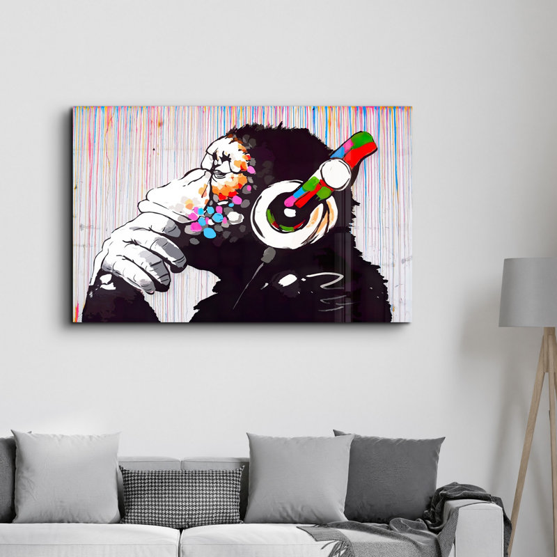 Peinture murale élégante en verre trempé 18,1 po x 28,3 po | 100% verre trempé, épaisseur: 0,16 pouce | Imprimé UV pour des couleurs éclatantes et une durabilité | Parfait pour la décoration intérieure et l'esthétique moderne