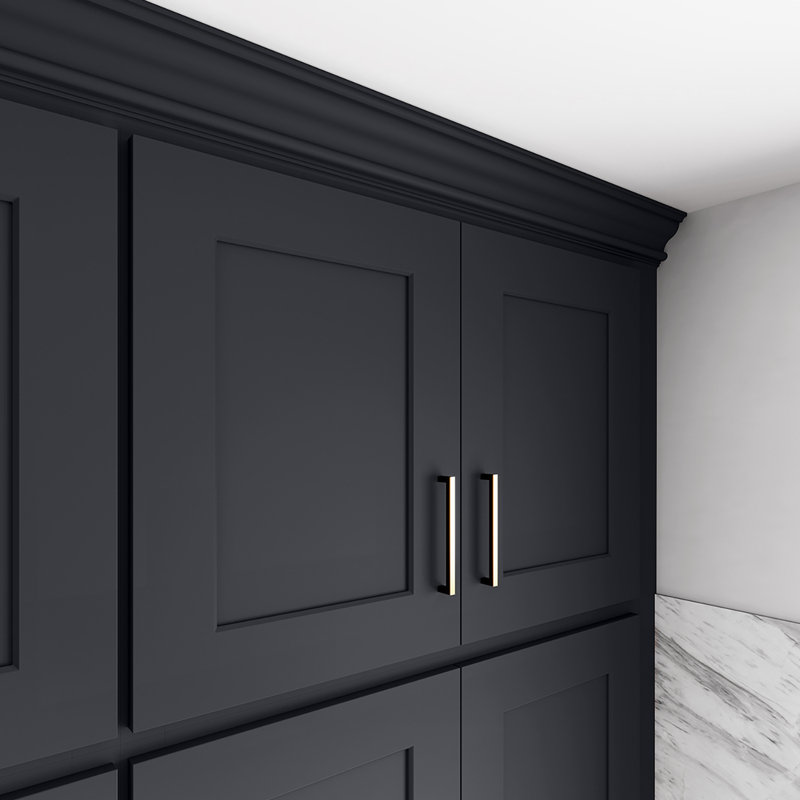 Armoire de cuisine en bois massif prête à assembler, H 21 po x l 30 po x P 24 po, Noir Shaker