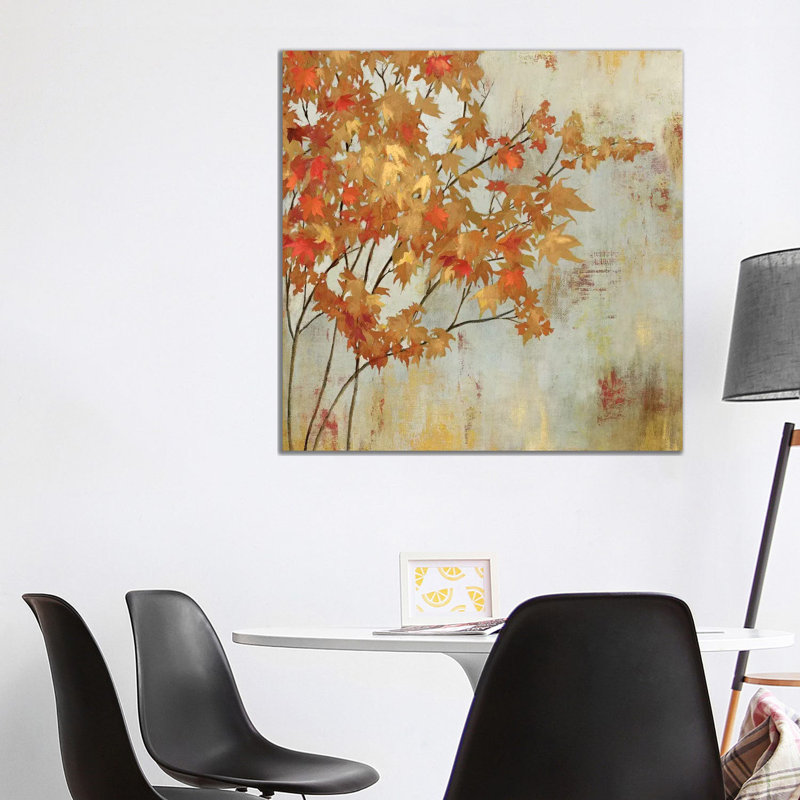 Golden Foliage by Asia Jensen - Wrapped Canvas Painting, 93.98 cm H x 93.98 cm W x 3.175 cm D