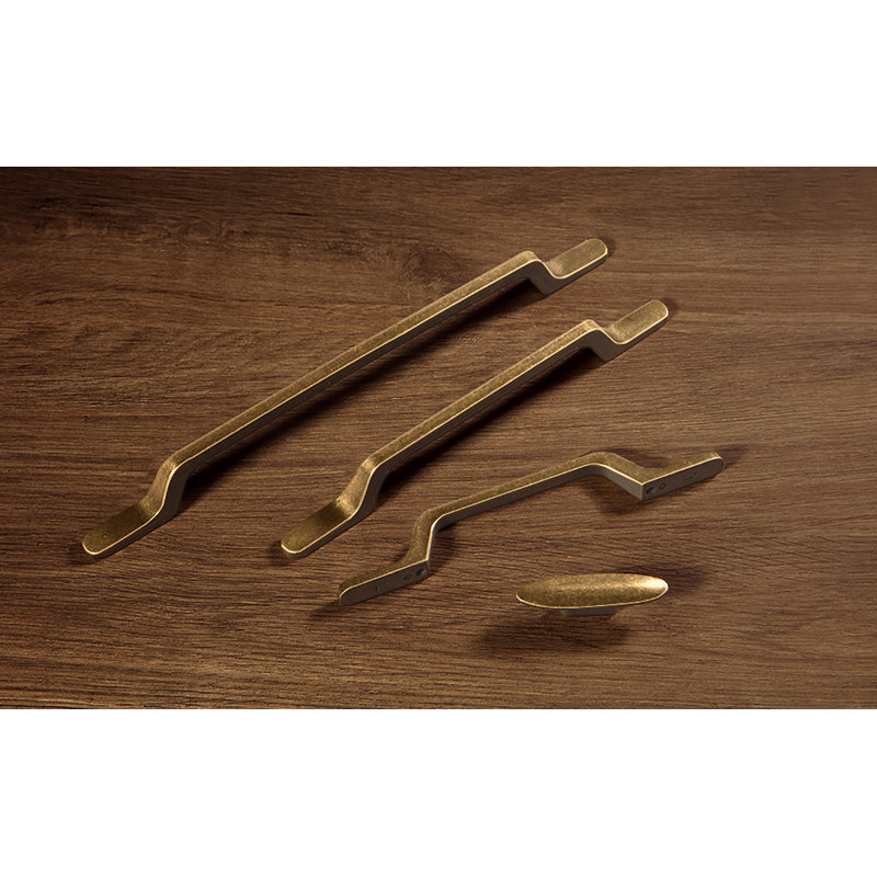 2 3/16" Length Oval Knob Multipack, Antique Brass