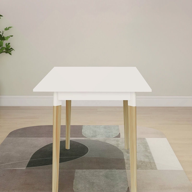 Modern Dining TableInch  Kitchen Table Rectangular Top With Solid Leg