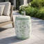 Tabouret de jardin décoratif décoratif en céramique pour le salon - Élégant tabouret décoratif floral chinois pour l'extérieur - 18 po-139616954