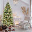 Arbre de Noël artificiel, pin à charnières luxueux avec aiguilles mixtes en PE + PVC pour la décoration de Noël intérieure / extérieure