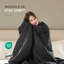 Couverture légère en duvet synthétique avec bordure en satin -21365934-102355360