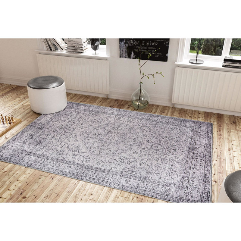 Tapis de couloir élégant (2,5 x 7,5 pi), 100% polyester, 1,1 lb / pi² | Poils de 4 mm de hauteur, dessous en polyester recyclé | Lavable à la machine, écologique | Parfait pour les entrées, les salons et les couloirs