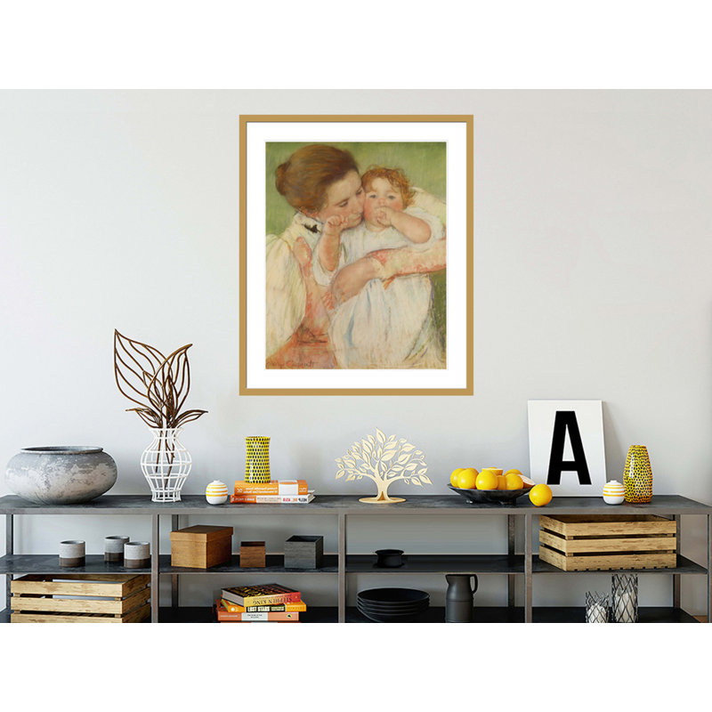«Mother and Child» par Mary Cassatt - impression numérique sur toile, H 40,16 po x l 33,5 po