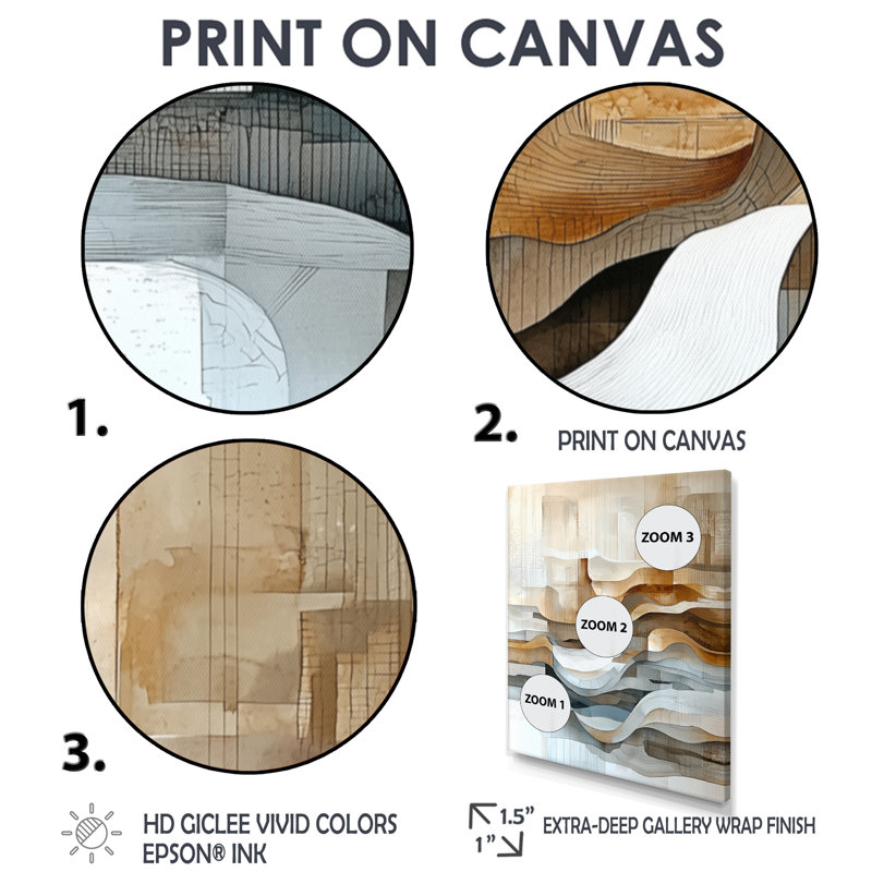Noriane - Abstract Canvas Wall Art, H 40 po x l 30 po, Reproduction encadrée d'une seule photo