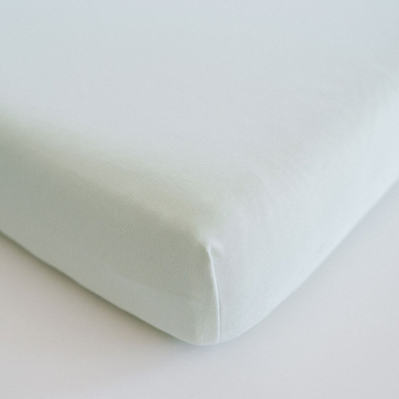 Waterproof Cotton Crib Sheet, Mint