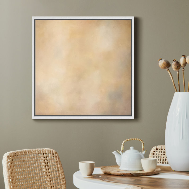 Reproduction d'art encadrée sur toile encadrée pour décoration de salon, H 16,8 po x l 16,8 po, Blanc