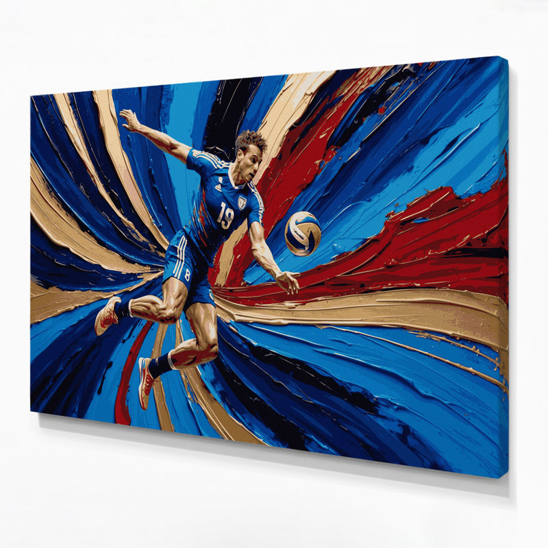 Art mural sur toile Sports Handball, H 12 po x l 18 po