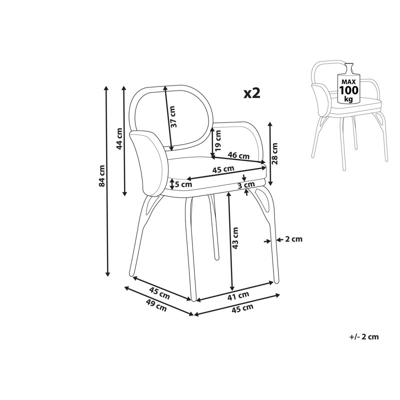 Aareona Patio Dining Armchair with Cushion