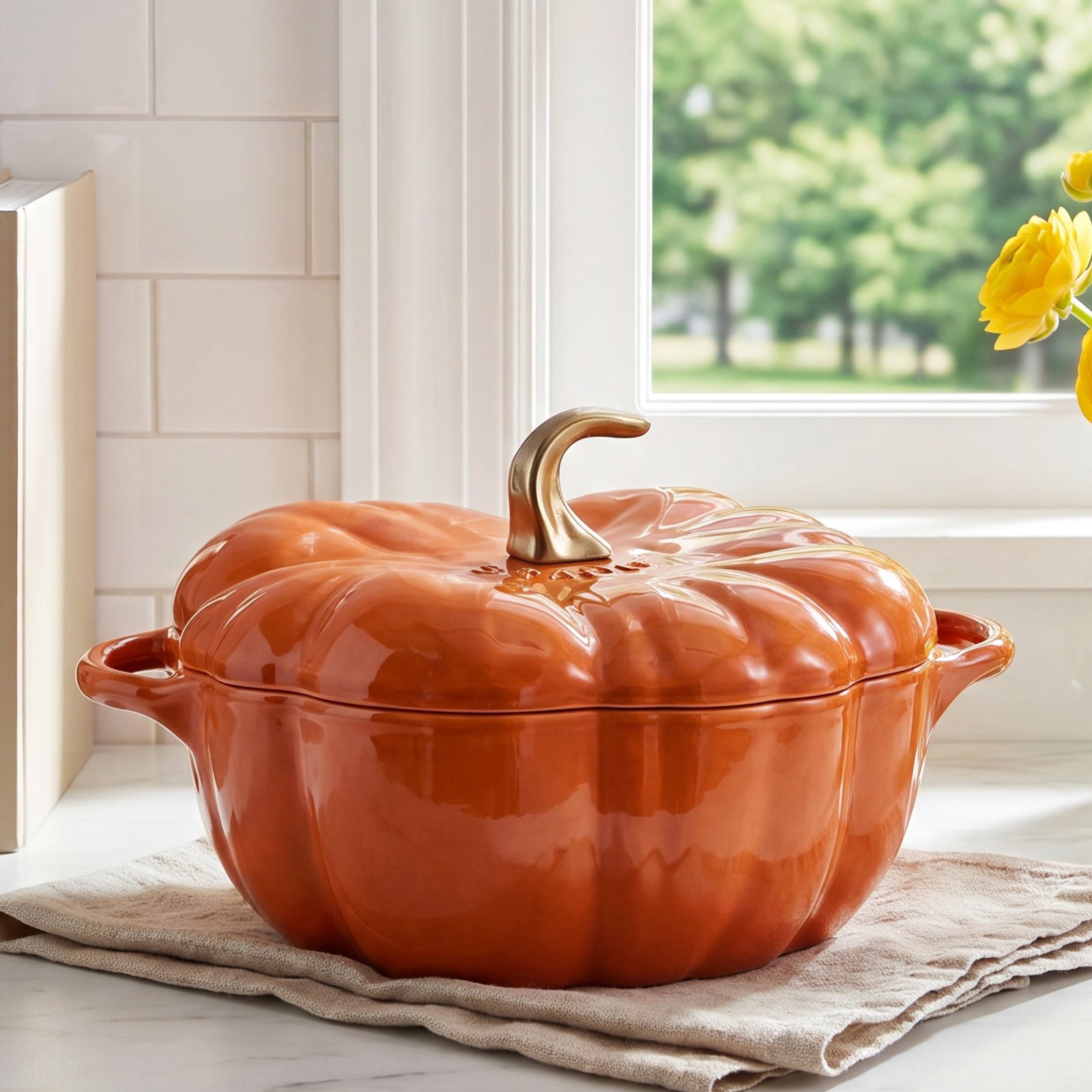 Cast Iron 5.49-qt Pumpkin Cocotte