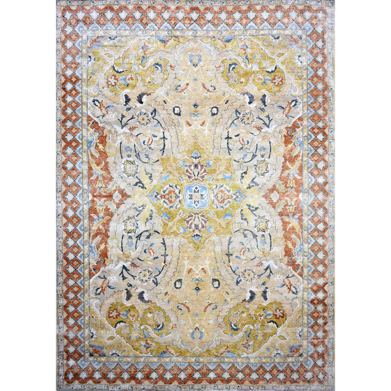 SCANS-253CMRU Oriental Area Rug, Rectangle 9' x 12'