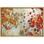 Automne, automne, feuilles d'érable rouges, paysage naturel, images abstraites, grande impression sur toile encadrée-99142345-99142347