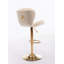 Ensemble de 2 tabourets de bar, avec repose-pieds chromé et base pivotante réglable en hauteur-491481039