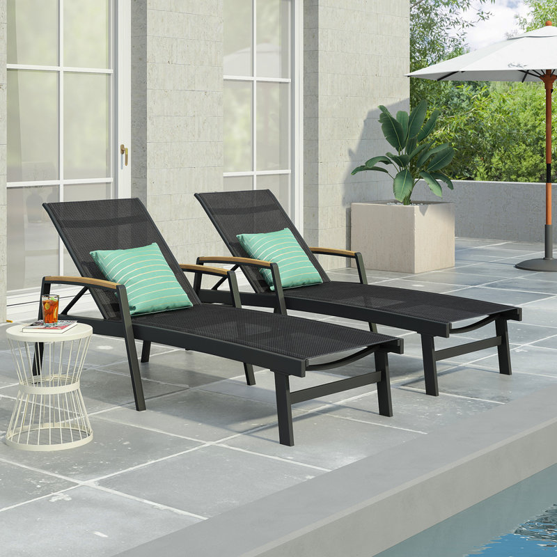 OAXTON CHAISE LOUNGE (62753.00BBLKMP2), 2, Black