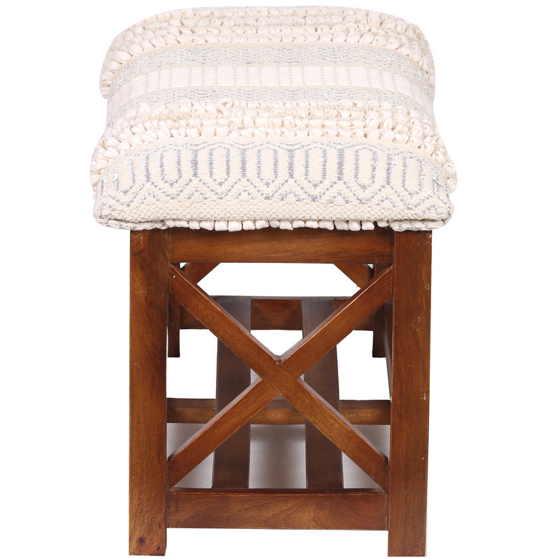Ayhm Cotton Upholstered Storage Bench