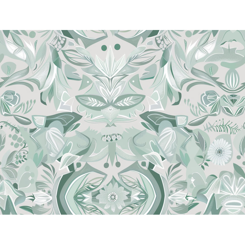 Tapis de bain à motif floral, L 17 po x L 24 po