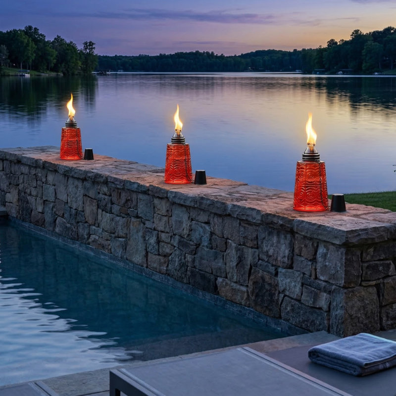 Torches Tiki Citronella, Rouge