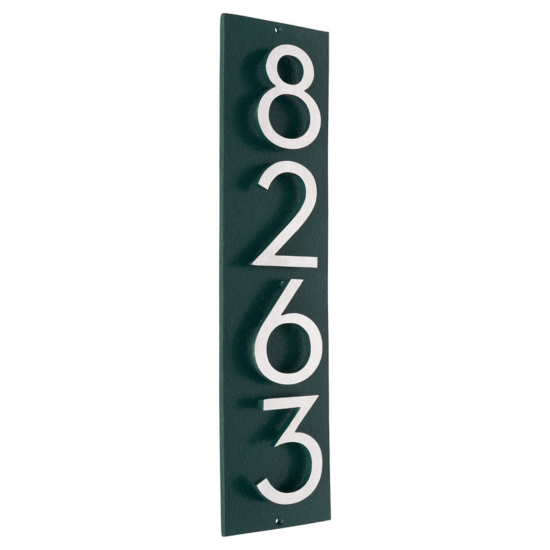 Plaque murale rectangulaire verticale flottante 6 po, Vert chasseur / deux tons, Oui