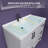 Left Offset 42"  Single Bathroom Vanity Top In White Countertop With Solid Surface Sink Basin