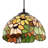 10"W Evelina Traditional Yellow Sunflowers Stained Glass Dome Shade Pendant