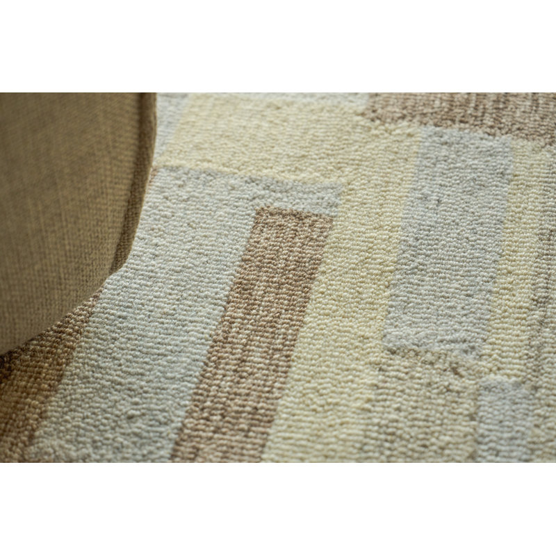 Sarezzo Hand Tufted New Zealand Wool Taupe/Ivory Area Rug, 8'X10'