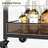 Small Bar Cart on Wheels, Home Bar Serving Cart with Glass Holder-532199470-532199465