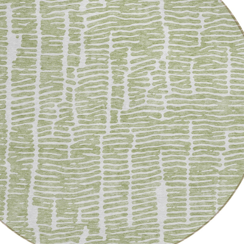 HomeRoots Round Machine Woven Area Rug