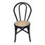 Ensemble de 2 chaises de salle à manger en rotin noir 15,5 x 20,5 x 35,5 po