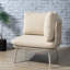 Modular Outdoor Sectionals Corner Chair, Rustproof Iron Frame, Beige Patio Seat