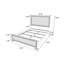 Mobilier de chambre à coucher de style transitionnel, taille de tête de lit à finition chêne grand lit, bois