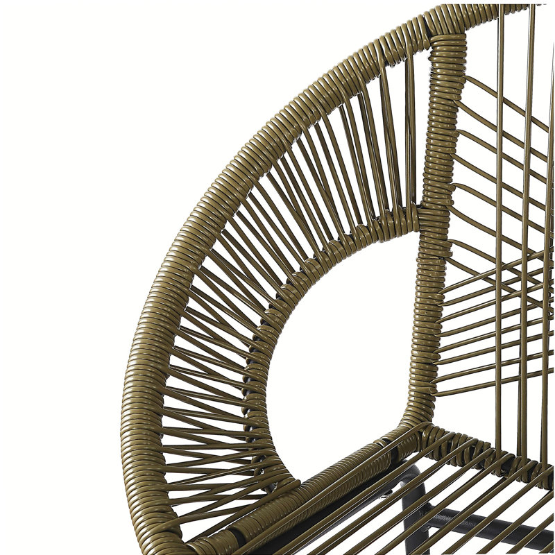 Tabouret de bar d'extérieur vert Ferrara, ensemble de 2