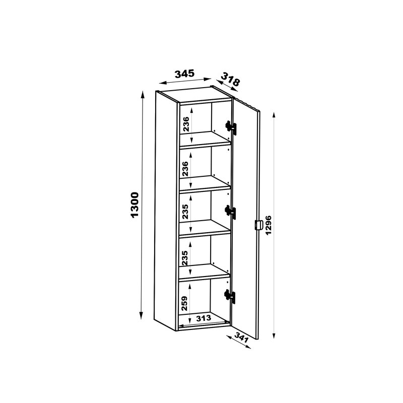 Abbiegail  Bathroom Cabinet 130