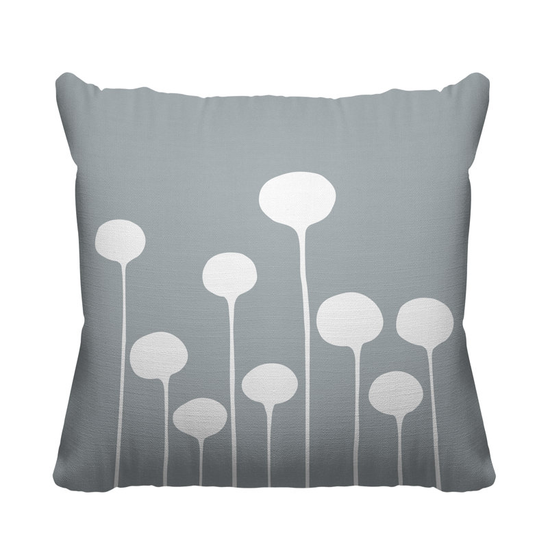 Courtland Outdoor Reversible Throw Pillow, 17W" x 17H", Gray