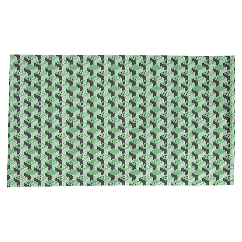 Nappe de gratte-ciels classiques, Vert/noir