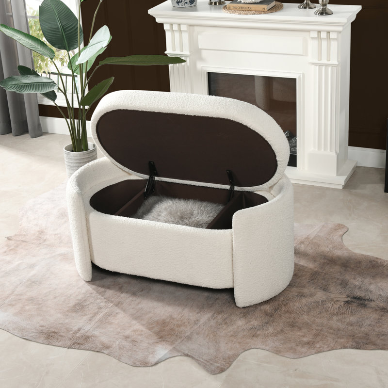 Chule Boucle Upholstered Storage Bench