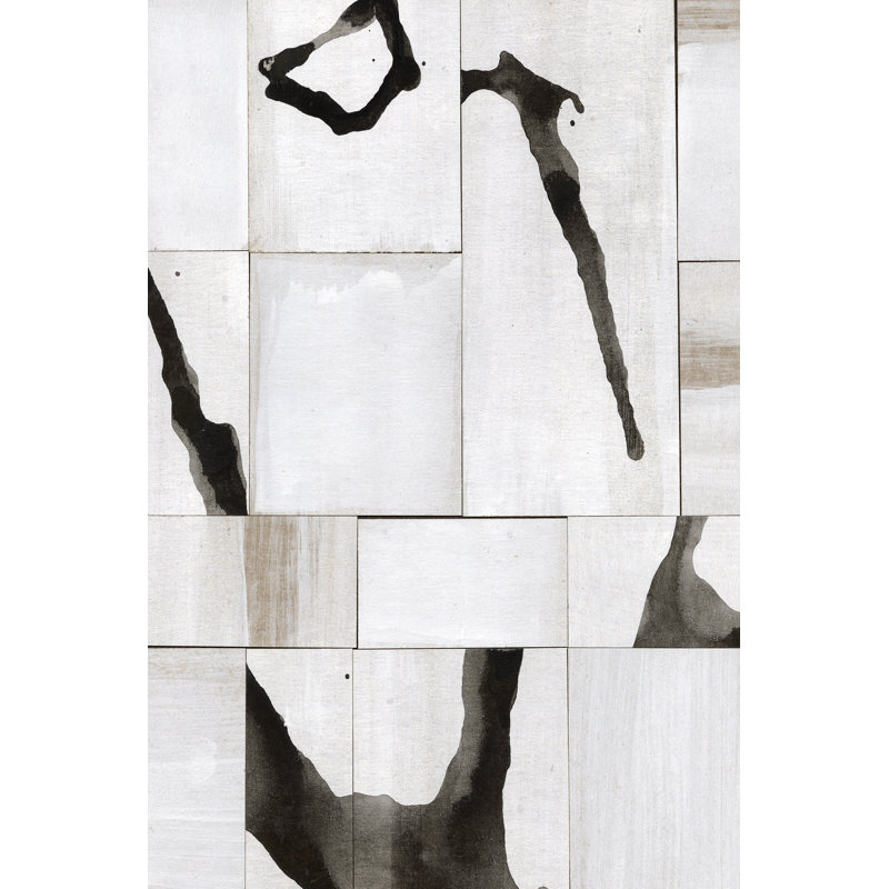 Neutral Subtext I - Wrapped Canvas Painting, 122 cm H x 81 cm W, Black Floater Framed