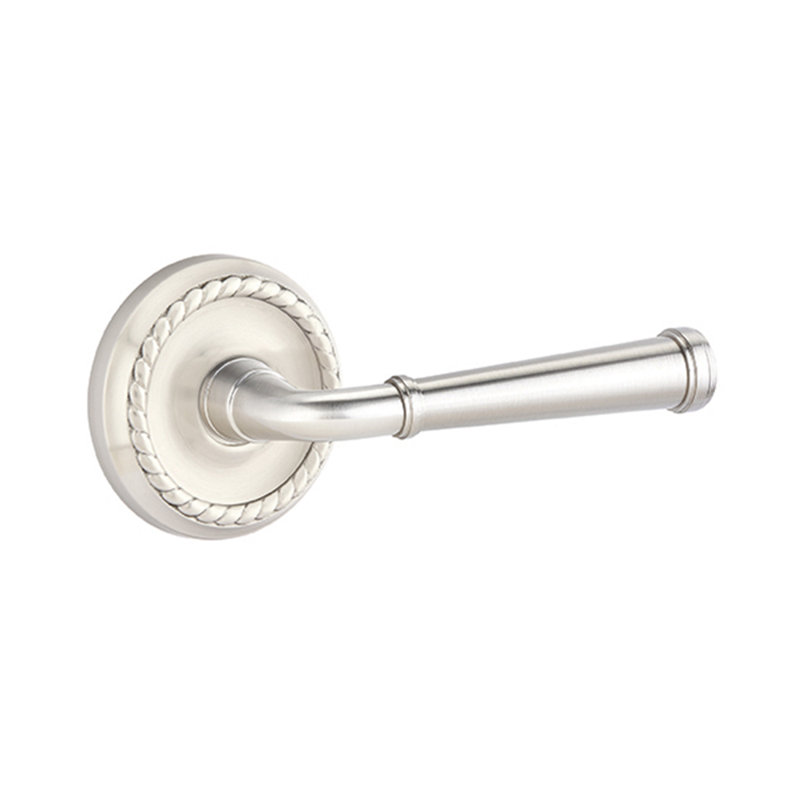 Poignée de porte avec rosette Merrimack, Nickel satiné, Gauche