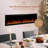Aerus 60" Recessed or Wall Mounted Electric Fireplace, Alexa or Google Home Compatible, Logs & Crystals, Remote Control-1002056949